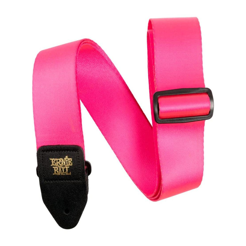 Ernie Ball Premium Seatbelt Webbing Guitar Strap Neon Pink