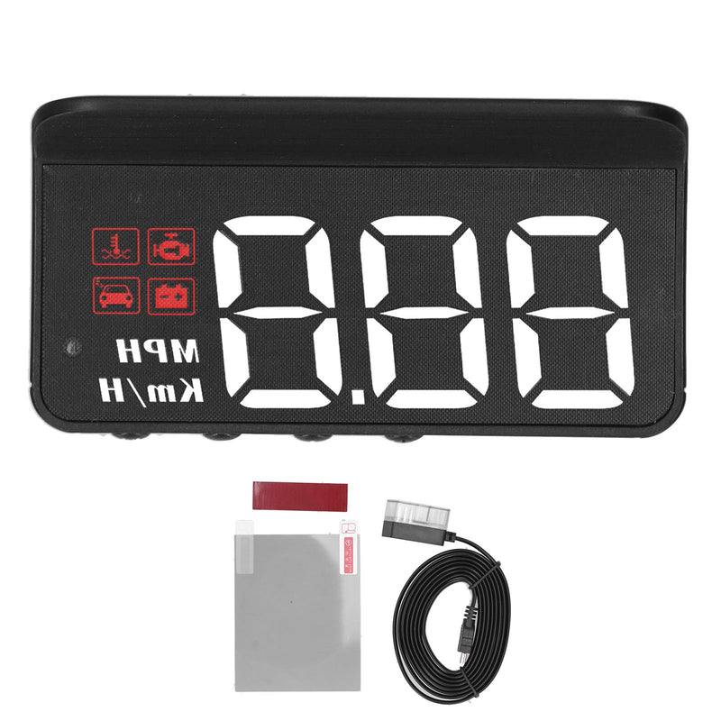Car Head Up Display, HUD Display Windshield Projector Multi‑Function Gauge Warning Alarm Fatigue Driving Reminder