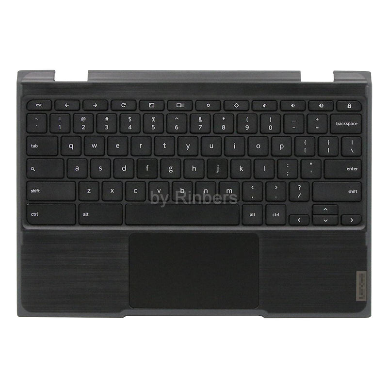 Laptop Palmrest Upper Case with US Keyboard and Touchpad Assembly Replacement for Lenovo Chromebook 11 300e 2nd Gen AST 82CE 5CB0Z21541 (No Webcam Hole) 82CE Upper Case Assembly No Webcam Hole
