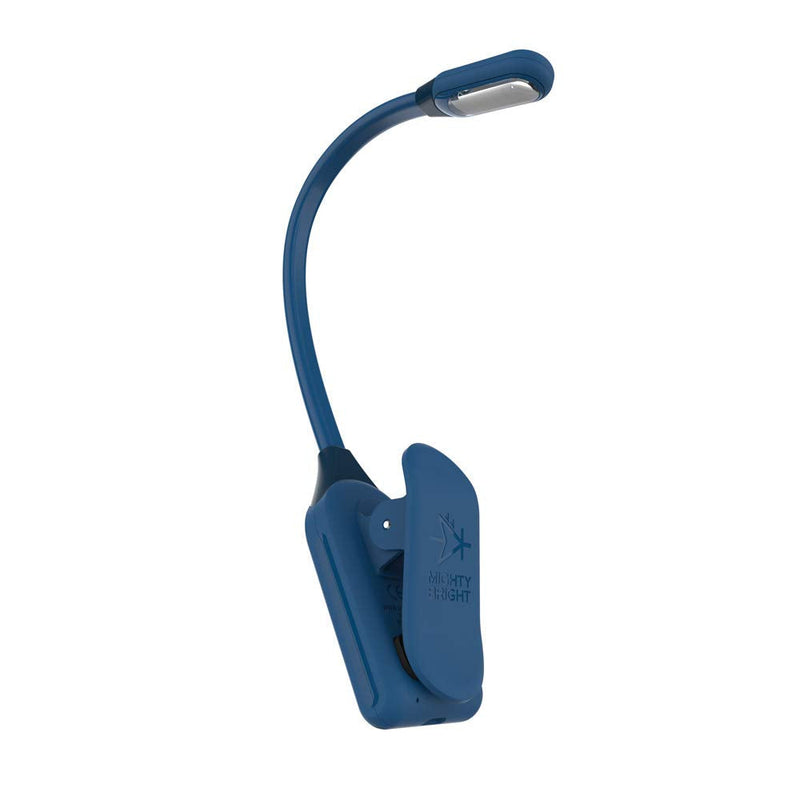 Mighty Bright The Original WonderFlex Book Light, Warm Eye Care LEDs, Flexible, Durable, Dimmable, Clip-On Light, for Kids, Reading, Bookworms, Read in Bed, Batteries or Micro USB (Midnight Blue) Midnight Blue