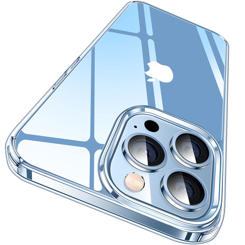 CASEKOO for iPhone 13 Pro Case Crystal Clear, [Not Yellowing] [Military Drop Protection] Shockproof Protective iPhone 13 Pro Phone Case 6.1 inch 2021, Clear