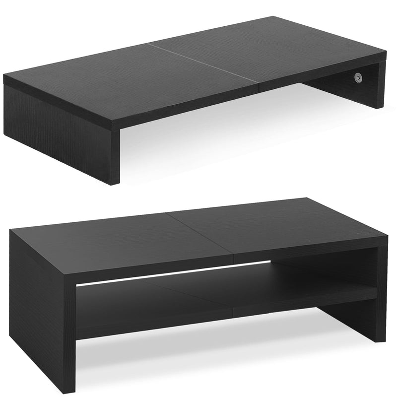 TEAMIX 2 Tiers +2 Pack Desktop Monitor Stand Riser 20 Inch Printer Stand, Desktop Organizer.