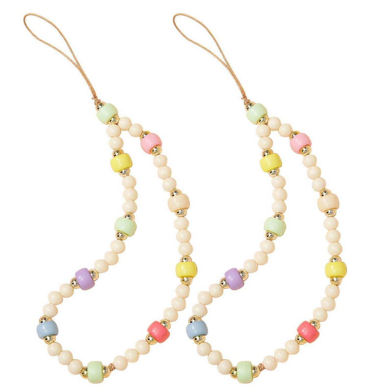 Beaded Phone Lanyard Strap Girly Style Fixed Beads Pearl Neck Lanyards A-PHLY-ykl-22