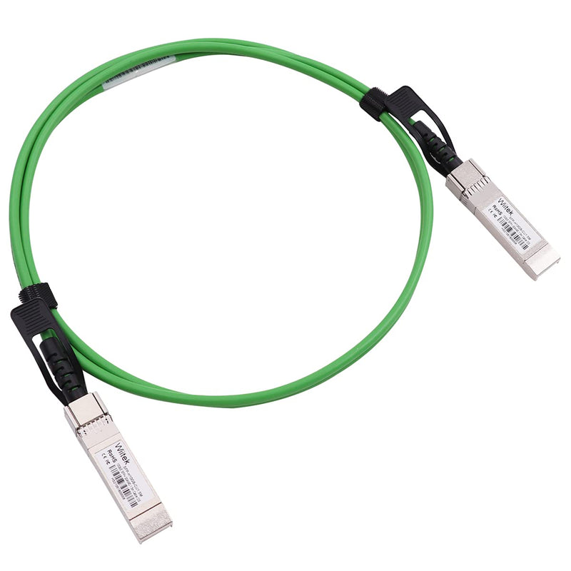 [Green Colored] 1.5m 10G SFP+ DAC Twinax Cable, 10Gbase-CU SFP+ Copper Cable, Compatible for Cisco SFP-H10GB-CU1.5M, Ubiquiti, Juniper, Mellanox, Mikrotik, Netgear, Supermicro, Open Source Switches Green