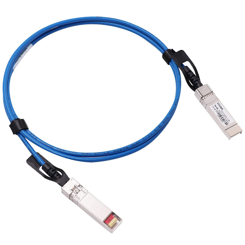 [Blue Colored] 1.5m 10G SFP+ DAC Twinax Cable, 10Gbase-CU SFP+ Copper Cable, Compatible for Cisco SFP-H10GB-CU1.5M, Ubiquiti, Juniper, Mellanox, Mikrotik, Netgear, Supermicro, Open Source Switches Blue
