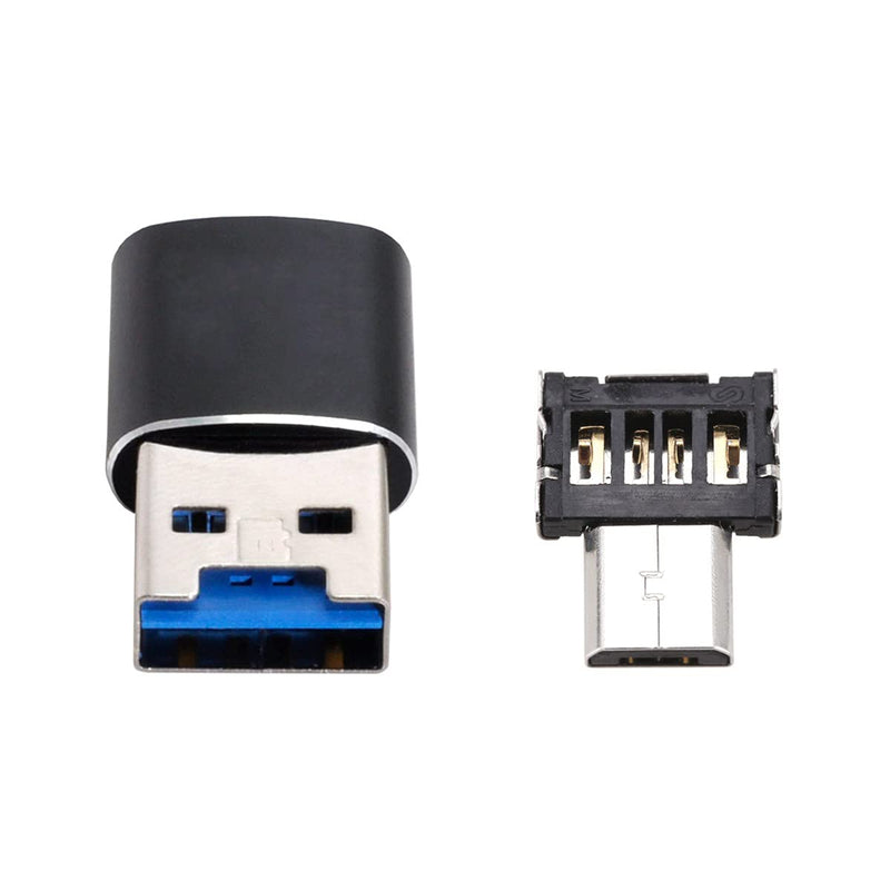 Xiwai USB 3.0 to Micro SD SDXC TF Card Reader with Micro USB 5pin OTG Adapter for Tablet/Cell Phone Black Reader+Micro Connector