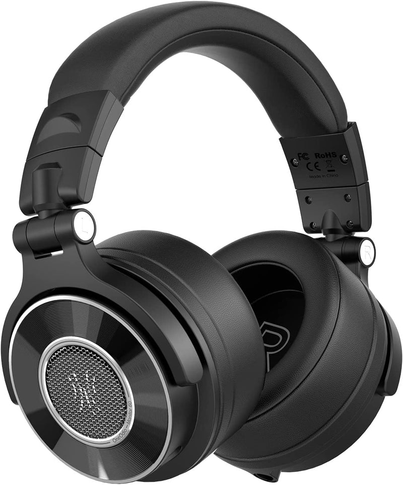 OneOdio Monitor 60 Professional Studio Headphones - Recording Wired Over Ear Headphones, Hi-Res Audio, Soft Comfortable Earmuffs, 6.35mm Adapter for Tracking Mixing DJ Mastering Broadcast-Black Black