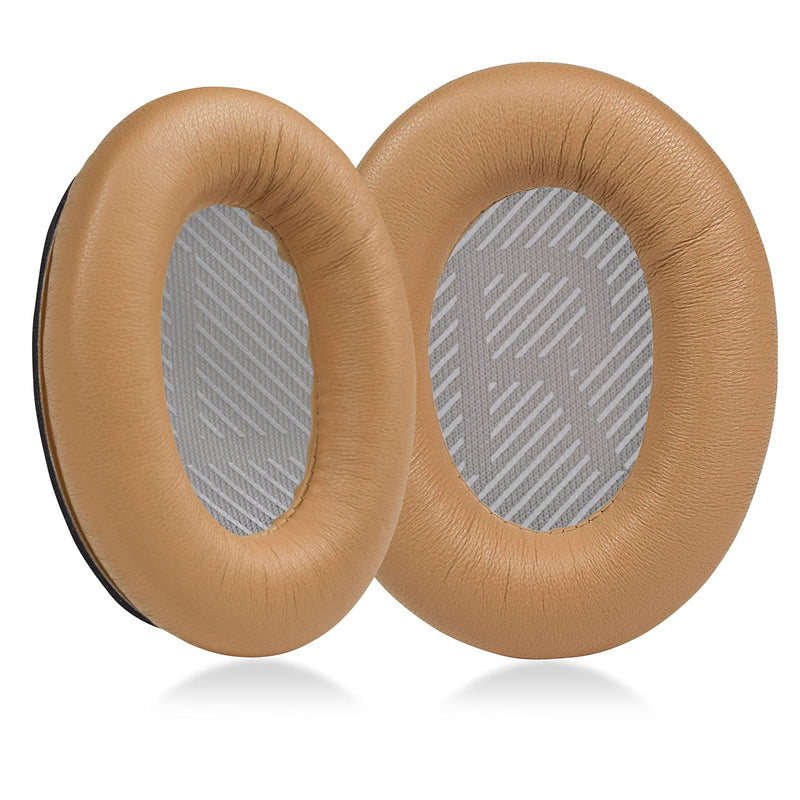 [AUSTRALIA] - MOLGRIA Lambskin Ear Pads Cushion, Replacement Sheepskin Earpads for Bose Quiet Comfort QC 35 II QC35 QC35ii QC15 QC25 QC2 AE2 SoundLink SoundTrue Headphones(Tan Tan 
