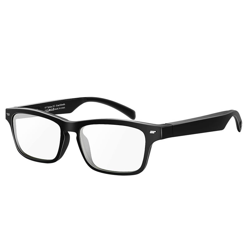 Smart Glasses,Wireless Bluetooth,IP5 Waterproof,Air Conduction Sound (Music&Call) for All Smart Devices Support Lens Replacement - Blue Light Blocking Polycarbonate Lens
