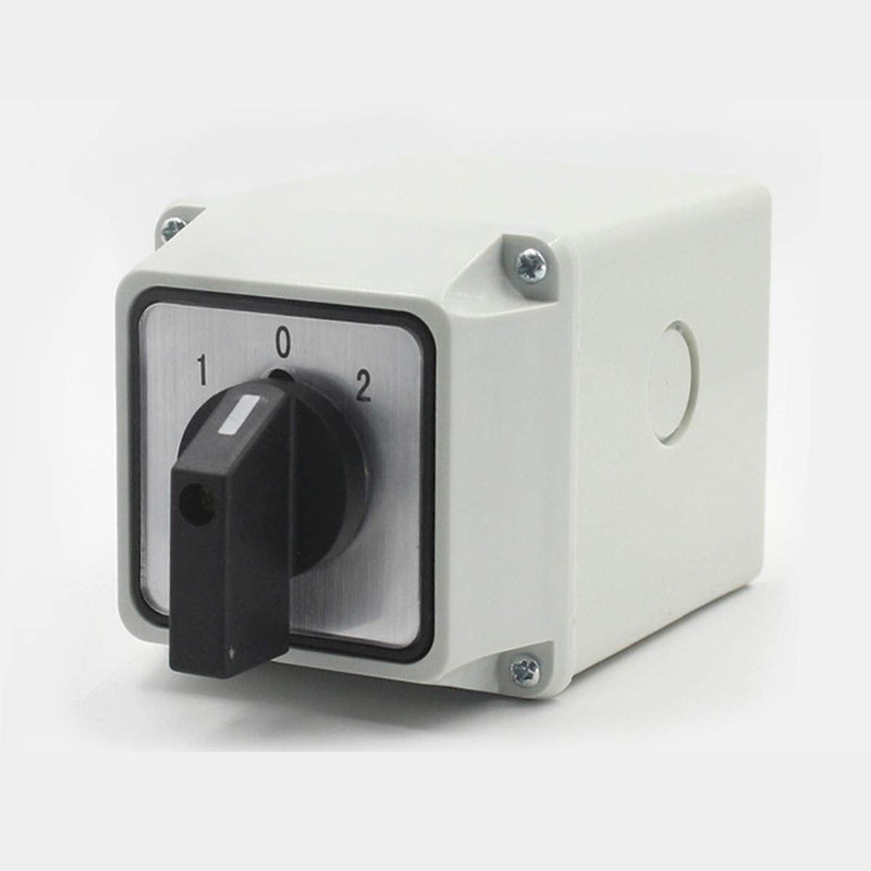 [AUSTRALIA] - 1Pcs Universal Changeover Selector Switch, with Waterproof Box, 3 Positions 16 Terminals, Power Transfer Switch, LW26-25/4 25A Motor Generators, Rotary Cam Selector 25A 16 Terminals 