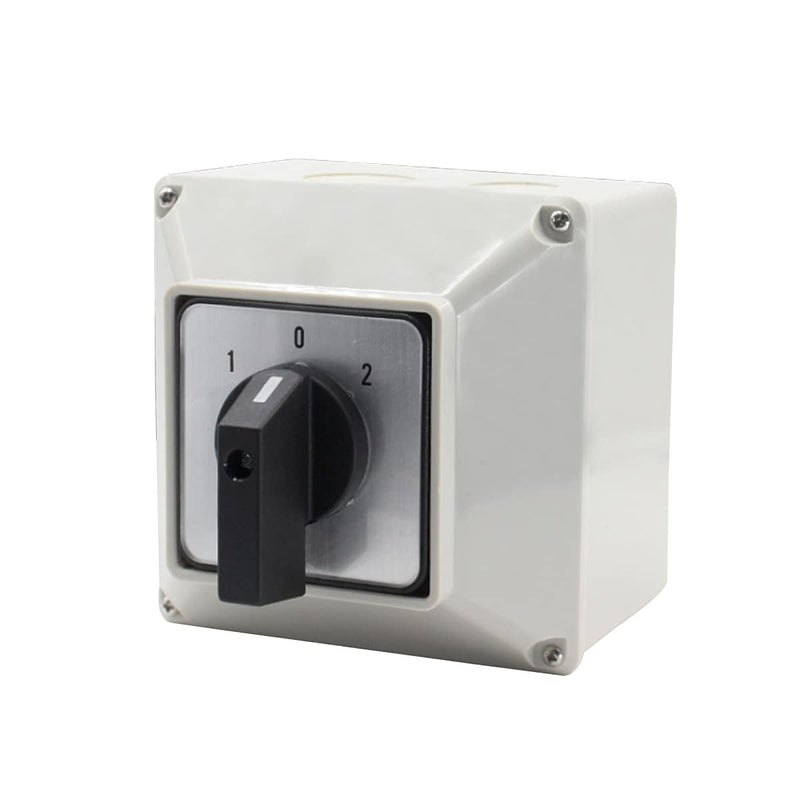 [AUSTRALIA] - 1Pcs Universal Changeover Selector Switch, with Installation Waterproof Box, 3 Positions 8 Terminals, Power Transfer Switch, LW26-63A 220V 63A Motor Generators, Rotary Cam Selector 63A 8 Terminals 