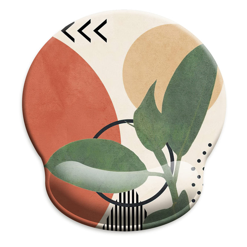 HOPONY Ergonomic Mouse Pad with Wrist Support Gel Mouse Pad with Wrist Rest, Comfortable Computer Mouse Pad for Laptop, Pain Relief Mousepad with Non-Slip Rubber Base, 9 x 10 in,Modern Abstract Modern Abstract