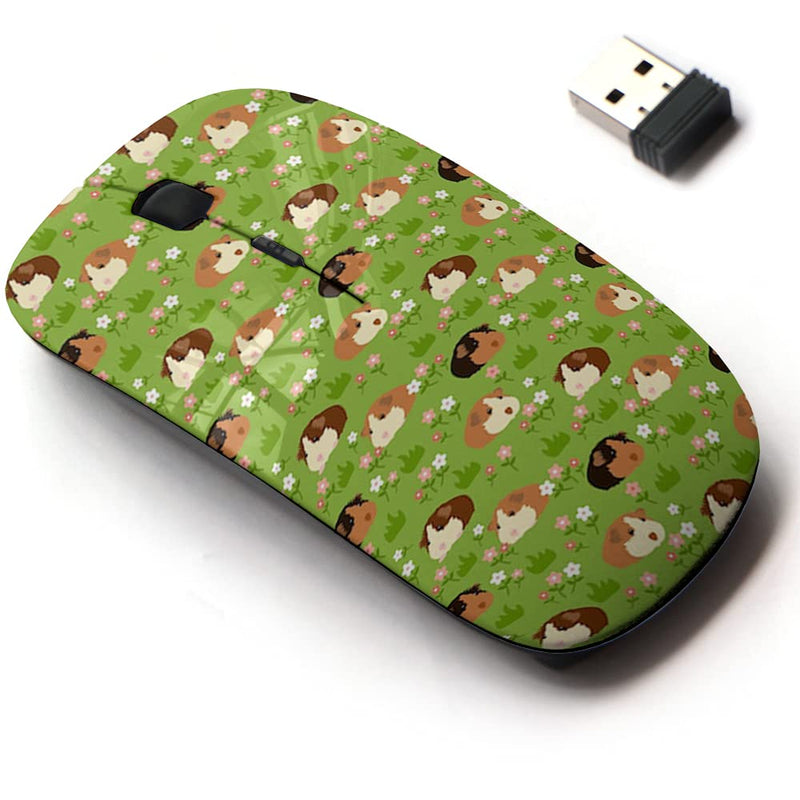 2.4G Wireless Mouse with Cute Pattern Design for All Laptops and Desktops with Nano Receiver - Adorable pet Guinea Pig Cavy