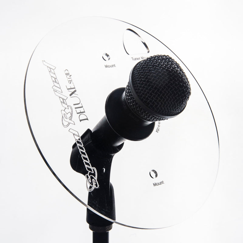 Deluxe Series Sound Shield for XLR Mics - Plexiglass - Sound Deflector for Trumpet, Trombone and Saxophone - For Home Practice, Live Performance, Studio (9" Diameter)