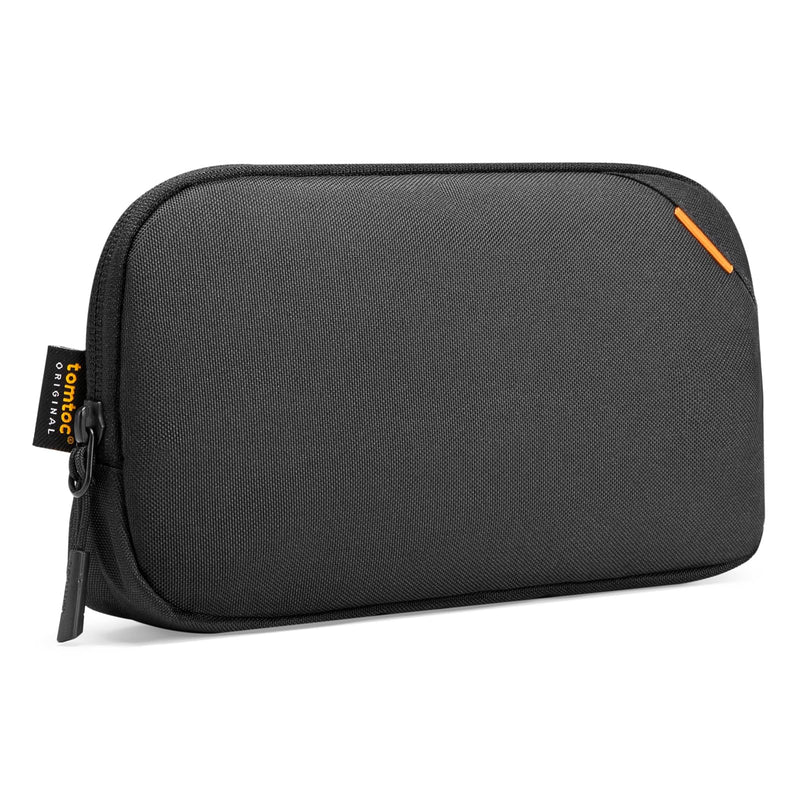 tomtoc Recycled Portable Storage Pouch Bag Case Accessories Organizer Compatible with MacBook Laptop Charger, Mouse, Cables, Hub, Power Adapter, Power Bank, Toiletries, Cosmetics, Personal Items Black