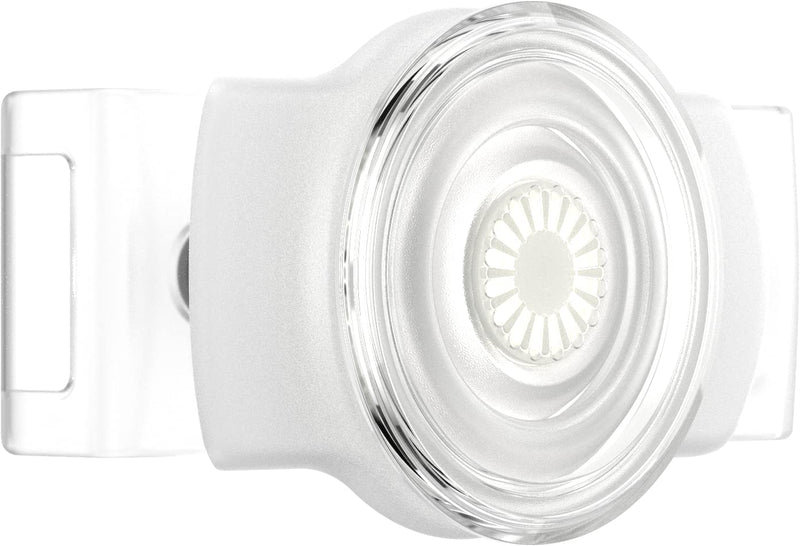PopSockets Phone Grip Slide for Phones and Cases, Sliding Phone Grip with Expanding Kickstand - White and Clear