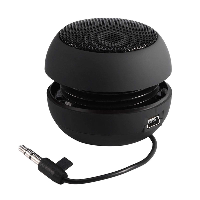 Mini Speaker, Retractable Speaker with USB Charging Cable, 3.5mm Audio Interface Portable Speaker for MP3, MP4, MP5, Mobile Phones, Computers(Black, 12) black, 12