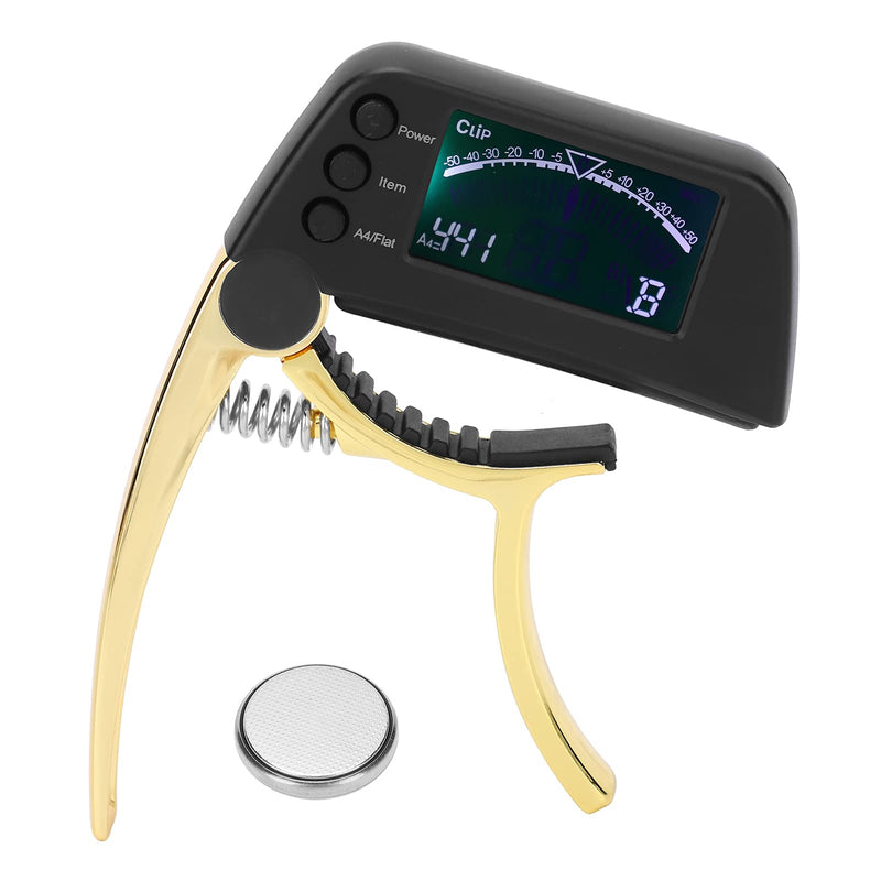 [AUSTRALIA] - Guitar Capo Tuner 2 in 1 Clip On Tuner with Large and Clear LCD Screen for Acoustic Electric Classical Ukuleles 