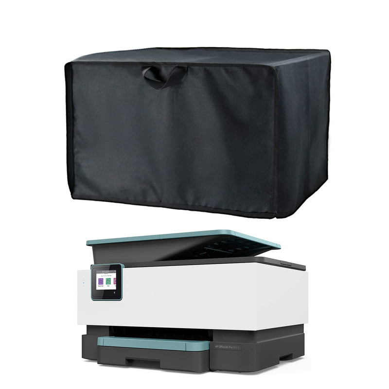 TwoPone Printer Dust Cover for HP/Epson/Canon/Brother Wireless Printers, 20x16x12 Inch Universal Case Protector for Printers, 600D Waterproof Black Printer Covers 20"L x 16"W x 12"H