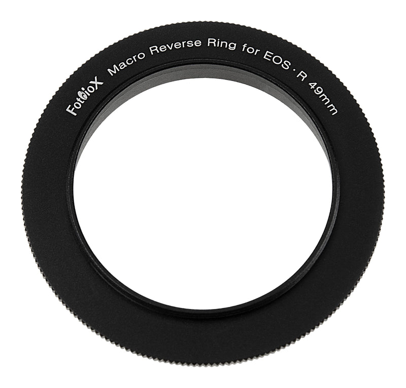 [AUSTRALIA] - Fotodiox Macro Reverse Ring 49mm Compatible with Canon RF - Camera Mount to 49mm Filter Thread Adapter for Canon RF Mount Mirrorless Cameras, Black (49-CRF) 