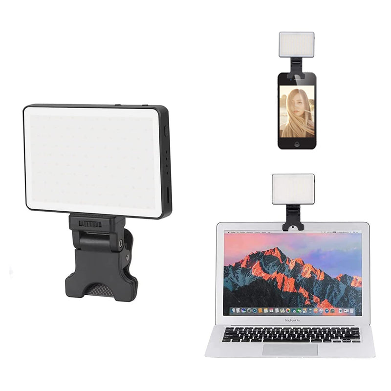 King Ma Video Conferencing Lighting, 3 Light Modes Portable LED Clip Light for Webcam Lighting, Zoom Call Lighting Video Selfie Light for Remote Working Distance Learning Live Streaming Makeup