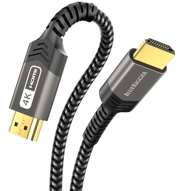 BlueRigger 4K HDMI Cable 50 FT (4K 30Hz, 18Gbps, HDMI Cord, HDR, High Speed, HDCP2.2, eARC, Cotton Braided) - Long HDMI Cable Compatible with PS5, PS4, Xbox, Apple TV, HDTV, Laptop, PC 50FT 1