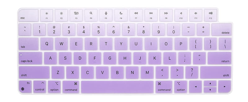 HRH Silicone Keyboard Cover for Apple iMac 24 Inch 2021 Newest Magic Keyboard with Touch ID A2449 Keyboard Cover Protector Skin,for Apple iMac 24 Inch M1 Chip 2021 Magic Keyobard A2450-Mint Purple Mint purple