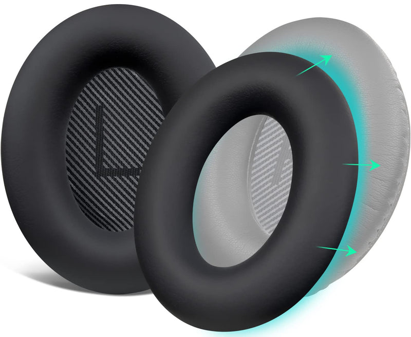 [AUSTRALIA] - SOULWIT Silicone Ear Pads Cover Protector for Bose QuietComfort 15 QC15 QC25 QC2 QC35 QC45/Ae2 Ae2i Ae2w/SoundTrue & SoundLink AE Headphones Cushions, Sweatproof, Easily Washable - Black 