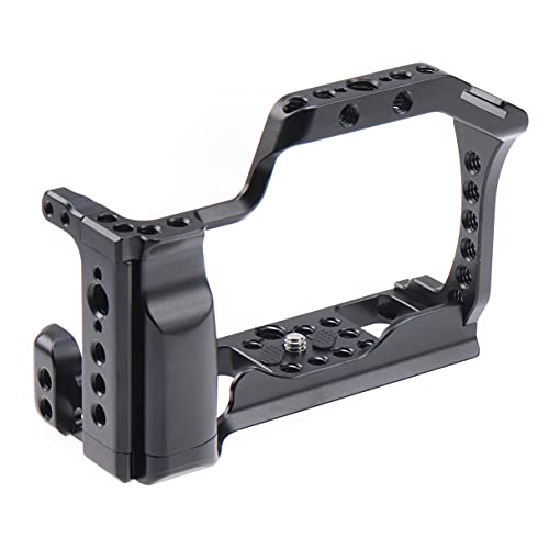Hersmay EOS M50 Mark II Camera Cage for Canon EOS M50II M50 M5 Mirrorless Vlogging Camera Kit with Cold Shoe,Handle Locating Holes,Multiple 1/4" 3/8" Screw Holes