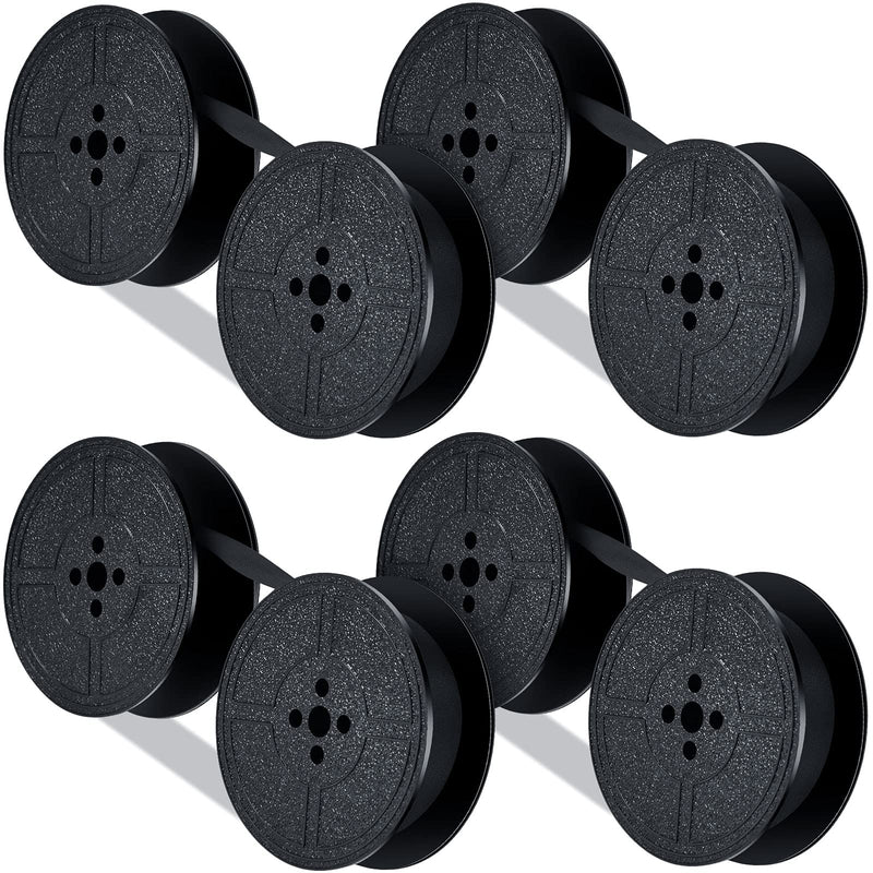 4 Pairs Universal Typewriter Ribbon Twin Spool Typewriter Ribbon Twin Spool Replacement Pack for Most Typewriter (Black) Black