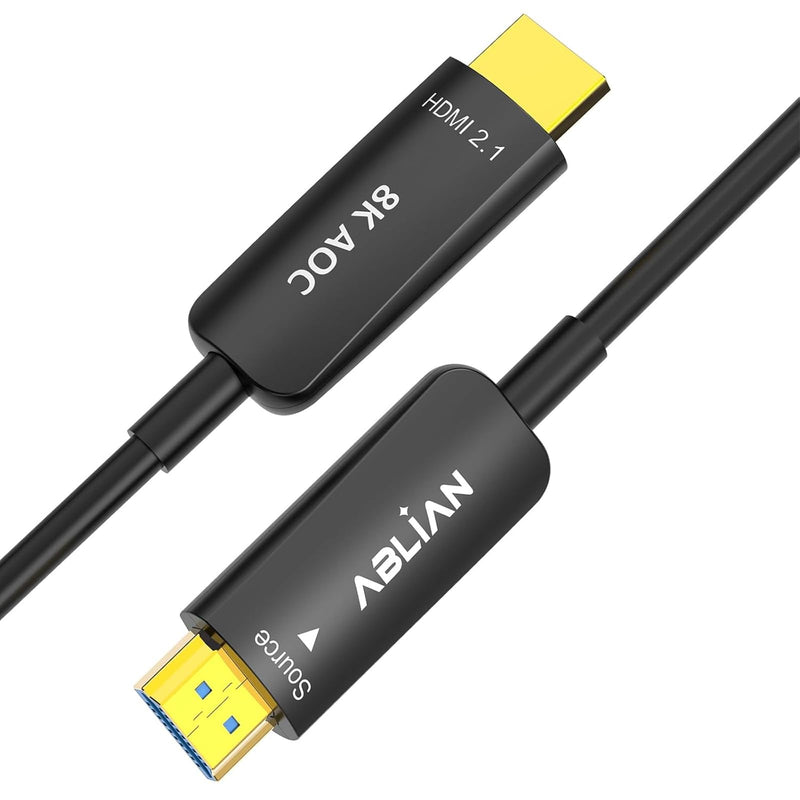 8K HDMI Cable 75 ft, Fiber Optic HDMI 2.1 Cable 48Gbps Support 8K@60Hz 4K@120Hz Ultra High Speed for Dynamic HDR/eARC/HDCP 2.3 for RTX3090 Xbox PS5 LG C9 CX Slim in-Wall Rated CL3 HDMI 2.1 Fiber 8K 75ft