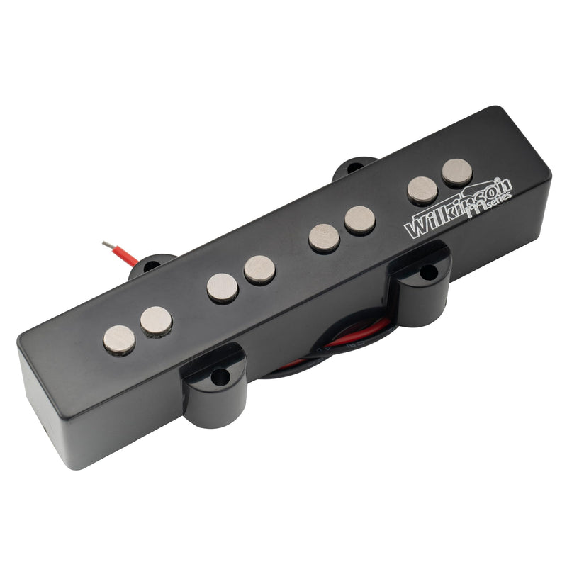 Wilkinson M-series WOJB Variable Gauss Alnico 5 Jazz Bass Bridge Pickup Vintage Tone for 4-string JB Style Electric Bass, Black