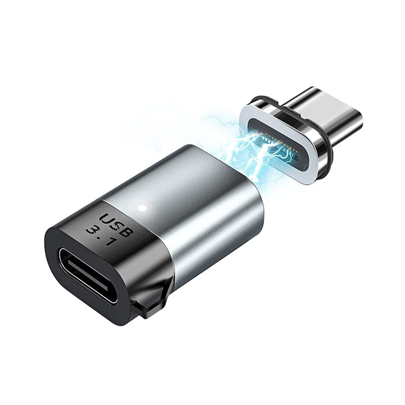 aucon Magnetic USB C Adapter, 24Pins Type C Connector, PD 100W Fast Charging 10Gbs Data Transfer straight shape