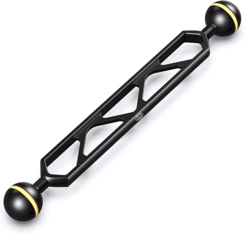 Sea frogs 8 Inch Double Ball Arm for Underwater Lighting, Aluminum Alloy 8.0" Double Ball Arm