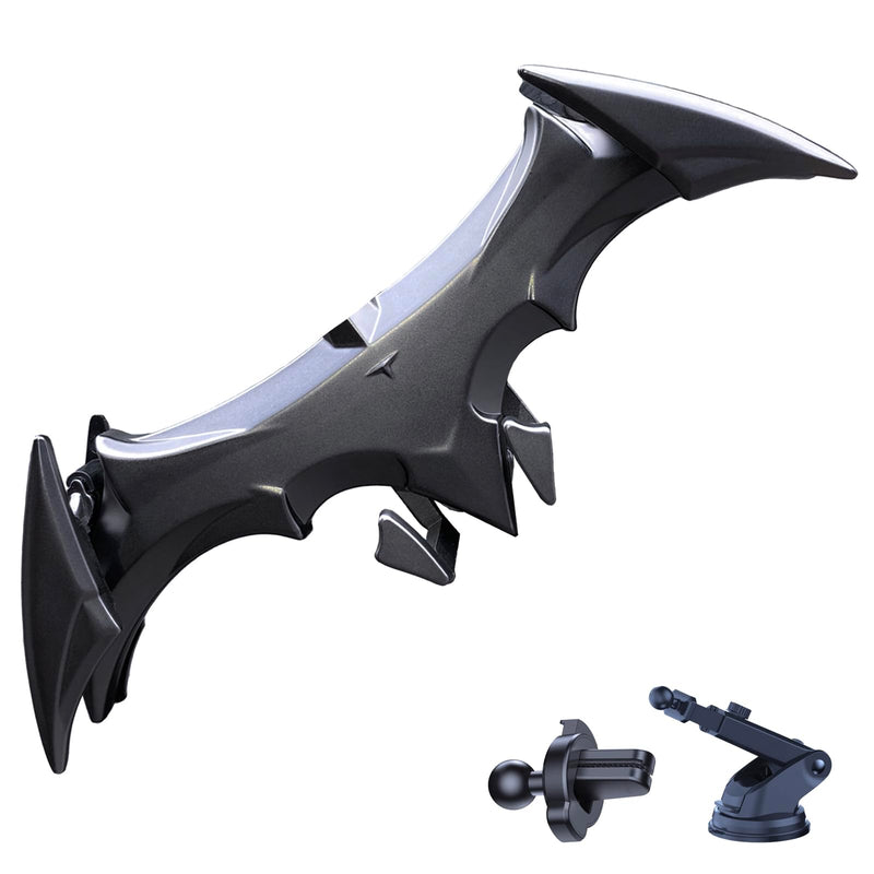 livin Alloy Material Unique Phone Holder Mount for Car Gifts for Men Bat Decorations Collectibles for Room Universal Vent/Dash/Windshield Gravity Automatic Locking Hands Free