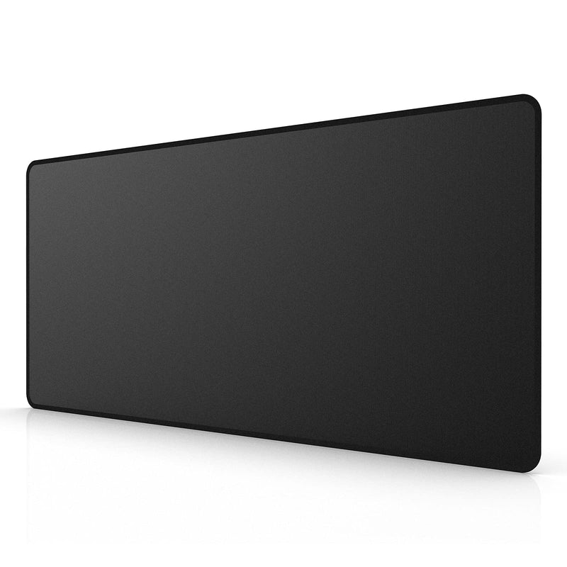 ETZ Large Gaming Mouse Pad 31.5 x 11.8 × 0.12 in,with Stitched Edges,Extended Mousepad,Durable Non-Slip Natural Rubber Base,Washable Keyboard Pad,Desk Pad for Gamer,Office & Home,Black Black
