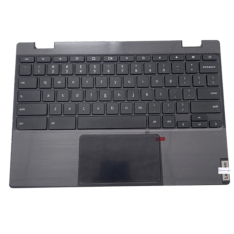 New Genuine Replacement for Lenovo Chromebook 100E 2nd Gen MTK Laptop Upper Case Palmrest Keyboard Touchpad Assembly Part 5CB0U26489 5CB0X55485, Black, 11.6 inch