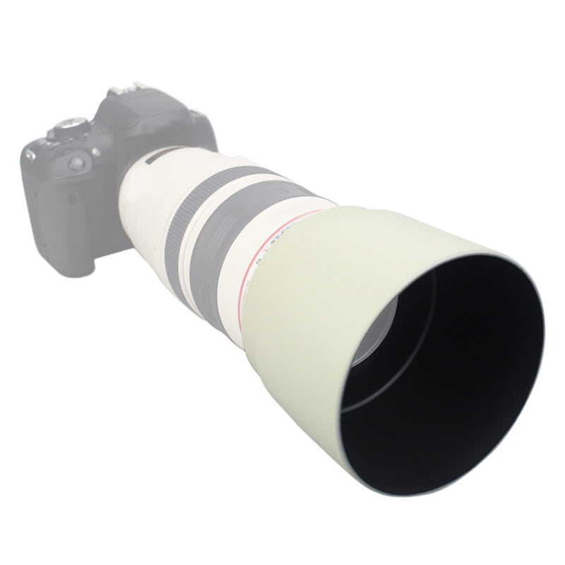 [AUSTRALIA] - Zyyini Lens Hood, ET-83C ABS White Reversible Camera Lens Shade Digital SLR Camera Lens Sun Shade,for EF 100-400mm f/4.5-5.6L is USM Lens 