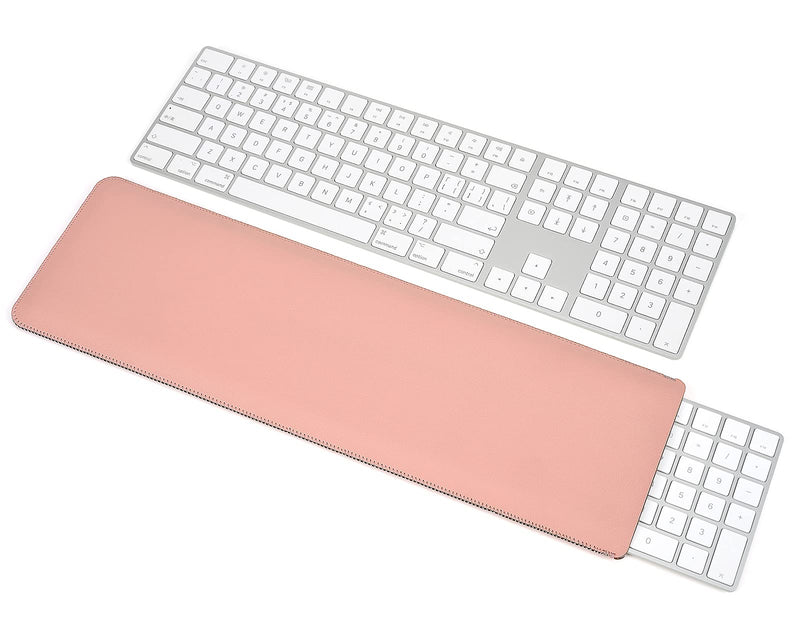 CaseBuy PU Leather Keyboard Sleeve Compatible with Apple 2022 Mac Studio Magic & iMac M1 Chip Magic Keyboard with Numeric Keypad A2520 & A1843 MQ052LL Keyboard Protective Bag Cover Pouch, Pink