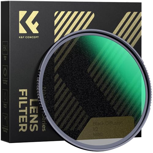 K&F CONCEPT 72mm Black Diffusion 1/2 Filter Mist Cinematic Effect Filter