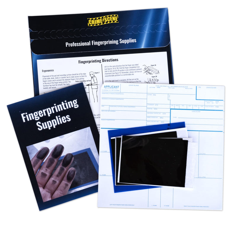 Crime Scene FD-258 Fingerprint Kit: Five Cards, Ink and Directions for use (Full) Full