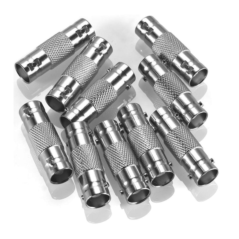 10 Pack BNC Female to BNC Female CCTV Security Camera Adapter Coupler Straight Extender Connector 10-PACK