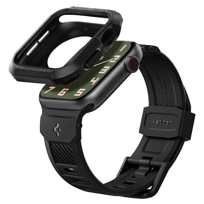 Spigen Rugged Armor Case and Rugged Band Designed for Apple Watch 41/40mm Series 11/9/8/SE3/SE2/7/6/SE/5/4