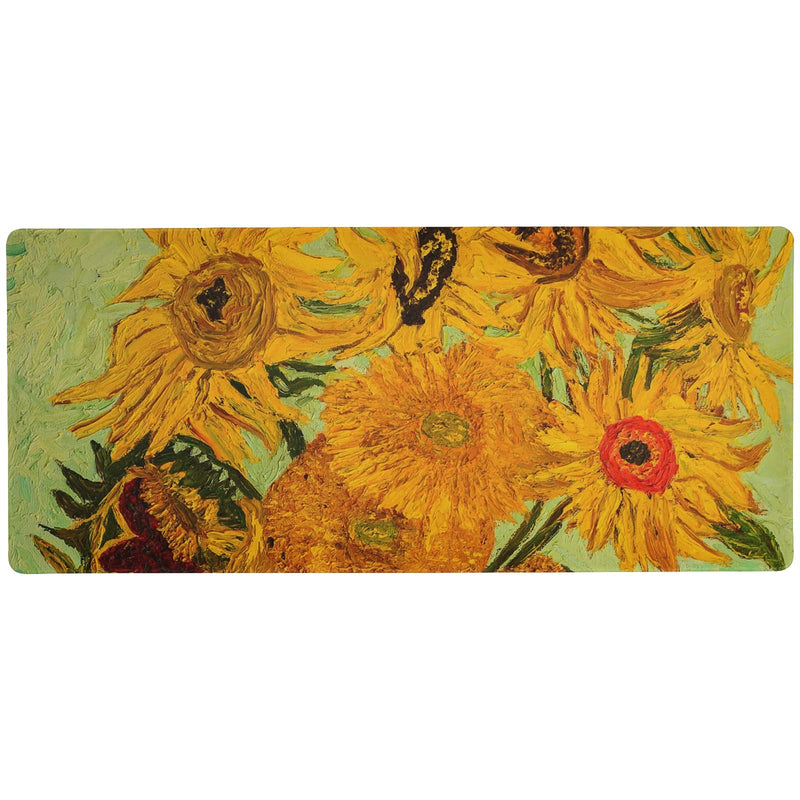 ALAZA Sunflower Print Van Gogh Large Gaming Mouse Pad Big Mousepad Mice Keyboard Mat with Non-Slip Rubber Base for Computer Laptop Home & Office, 35.4 X 15.7 inch 35.4 x 15.7in / 90 x 40cm Multi 1