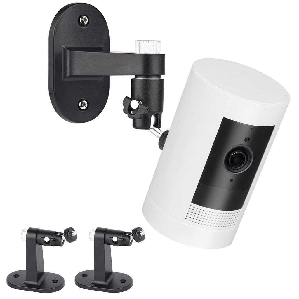 2Pack Adjustable Security Wall Mount Bracket for Ring Stick Up Cam & Ring Indoor Cam(1st Gen), Perfect View Angle for Ring Surveillance Camera System - Black