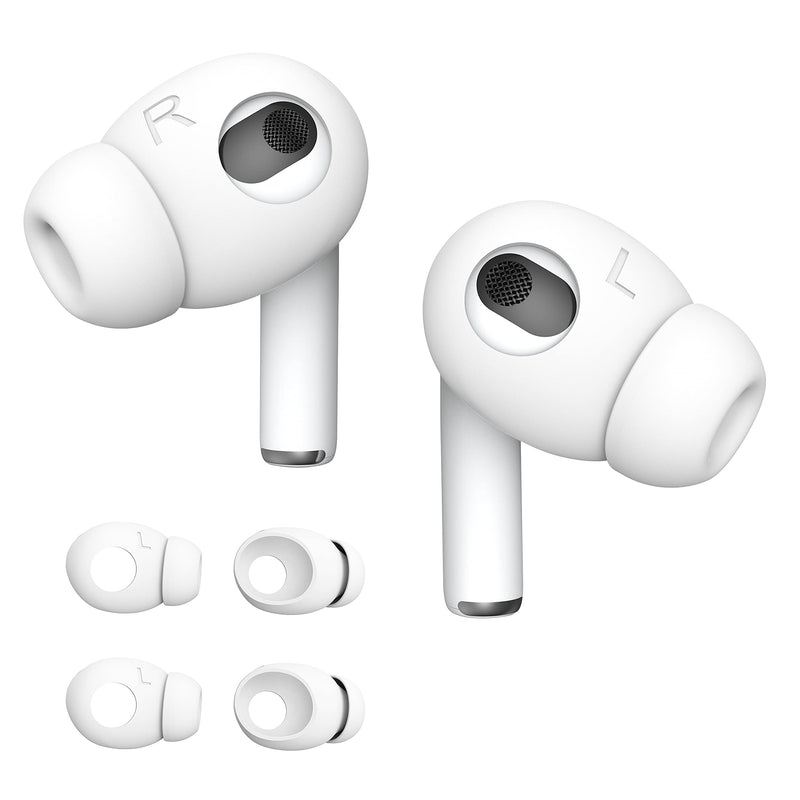 [AUSTRALIA] - DamonLight 2 Pairs AirPods 3 Ear Tips Grip Silicone Earbuds Cover [Added Storage Pouch][US Patent Registered] Compatible with Apple AirPods 3rd Generation (White) White 