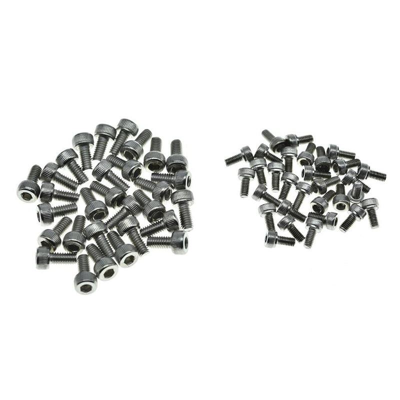 Dopro 30-Pack Stainless Steel Tremolo Bridge Locking Nut Lock Nut & Bridge Saddle Mounting Screws Fits for FR 30x Steel Locking Nut & Saddle Mounting Screws