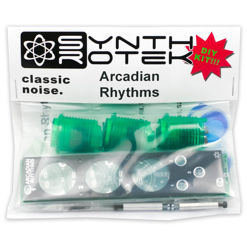 Arcadian Rhythms (Green) - Arcade Style Manual Gate Eurorack Module Kit Green