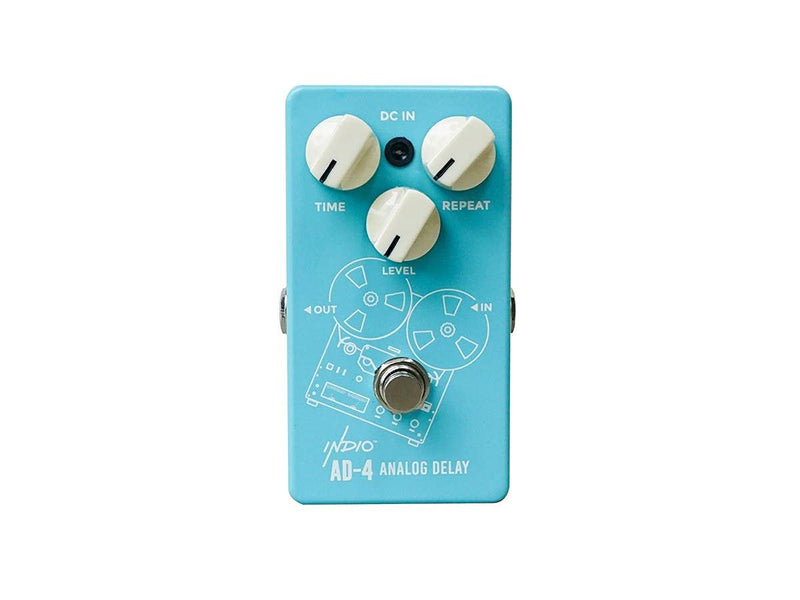 Monoprice Indio Series Vintage Analog Delay Guitar Effect Pedal, AD-4 True Bypass - Blue