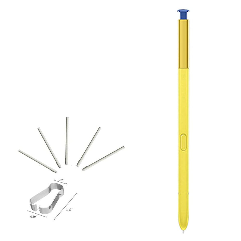 SLAUNT Galaxy Note 9 Pen Replacement Stylus Touch S Pen Compatible with Samsung Galaxy Note 9 N960 (Without Bluetooth) with Tips/Nibs+Eject Pin (Yellow) Yellow
